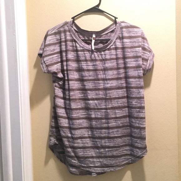 Grey and army green stripped shirt - Picture 1 of 3